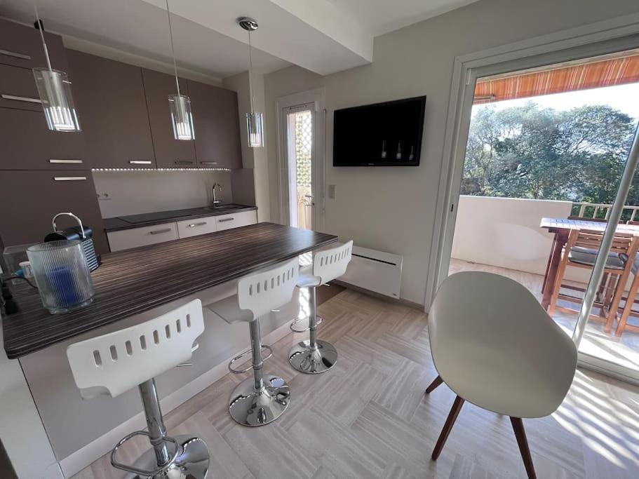Appartement Avec Terrasse, Vue Jardin Et Piscine อองทีบส์ ภายนอก รูปภาพ